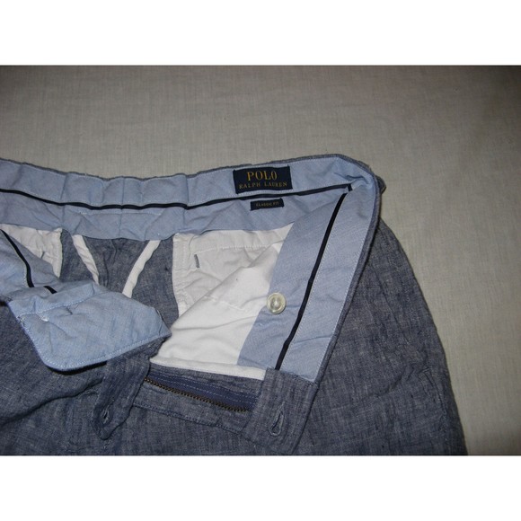 Mens Polo Ralph Lauren Classic Fit Blue Casual Dress Shorts Size 36 - Picture 2 of 3